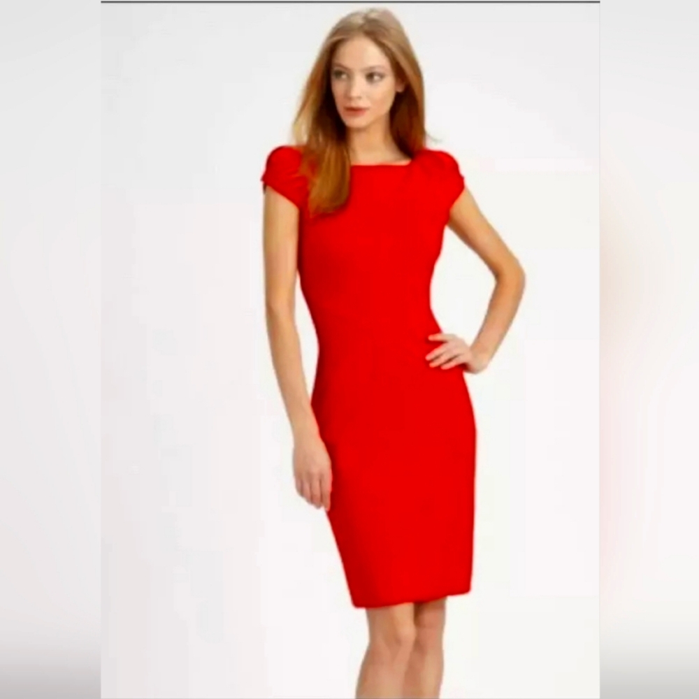 Diane von Furstenberg 'Helen' Red Bodycon Cocktail Dress, Size 6